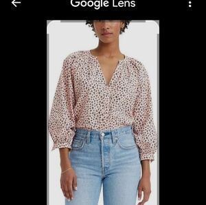 Levi's Women's Blouse with Pink Floral Pattern